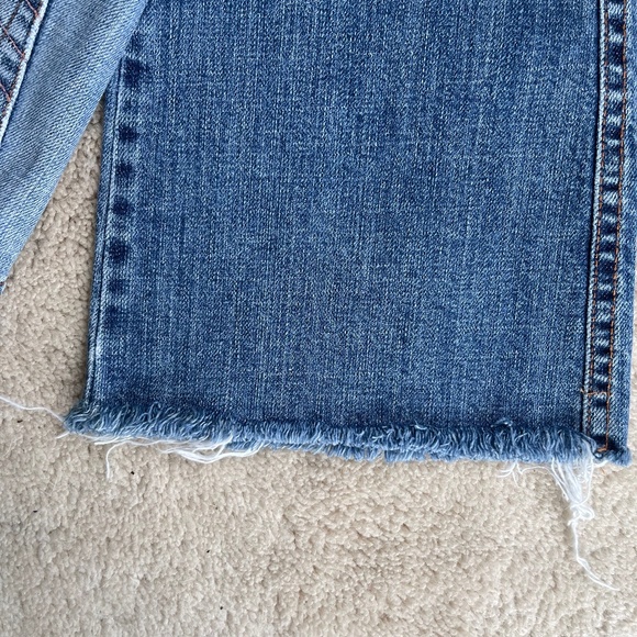 7 For All Mankind "A" Pocket Y2K Pink Stiching Low Rise Boot Cut Jeans Size 27 - Picture 5 of 8